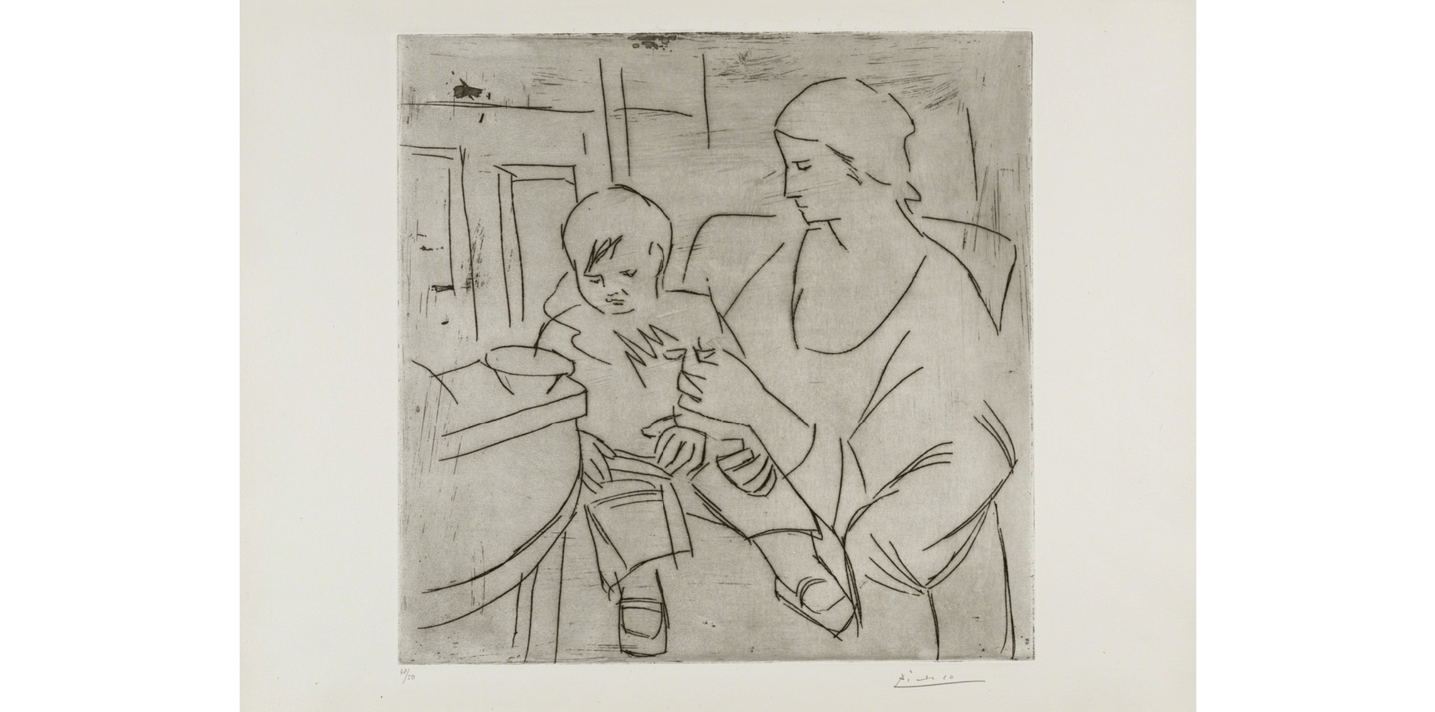 Olga et Paulo: la Soupe (Maternité) by Picasso